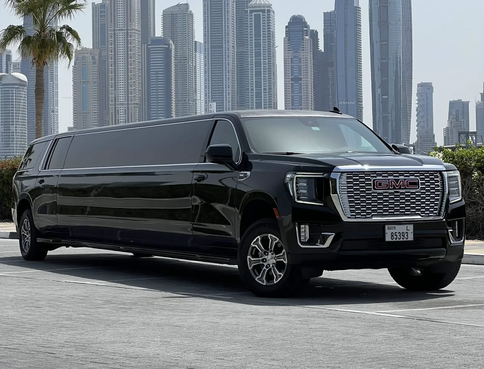 GMC Denali stretch limousine in Dubai — GMC Denali limousine — exterior and interior gallery photo 3
